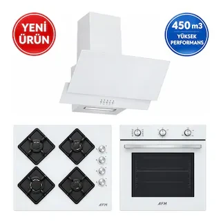 Alveus AFM Serisi Fue-01 Cam Turbo + Soğutma 3’Lü Ankastre Set Fırın