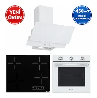 Alveus AFM Serisi Fue-05 Beyaz Dijital Dokunmatik Elektr. Ankastre Set