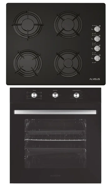 Alveus Emirgan 2’Lİ Siyah Ankastre SET(GLS 640 – MFA 614)