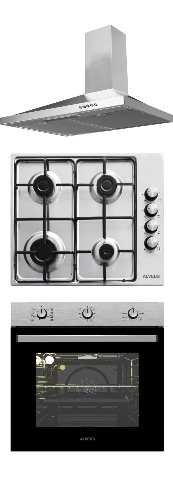 Alveus INOX 3’LÜ ANKASTRE SET