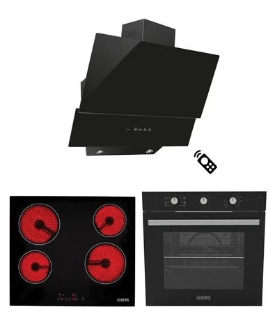 Alveus Kapadokya Siyah 3’LÜ Ankastre SET (Vitro 641-MFA 614 -MOD 3000)