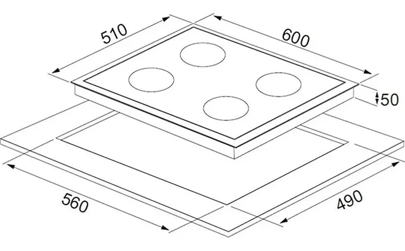 Alveus NEW 604 Siyah CAM 3’LÜ Ankastre SET [Bindesit-GLS640-MFA604]