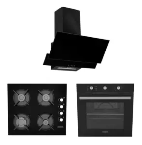 ALVEUS SİYAH ECOPLUS [TURBO FANLI] 3’LU ANKASTRE SET (AD07-A10-AF860)