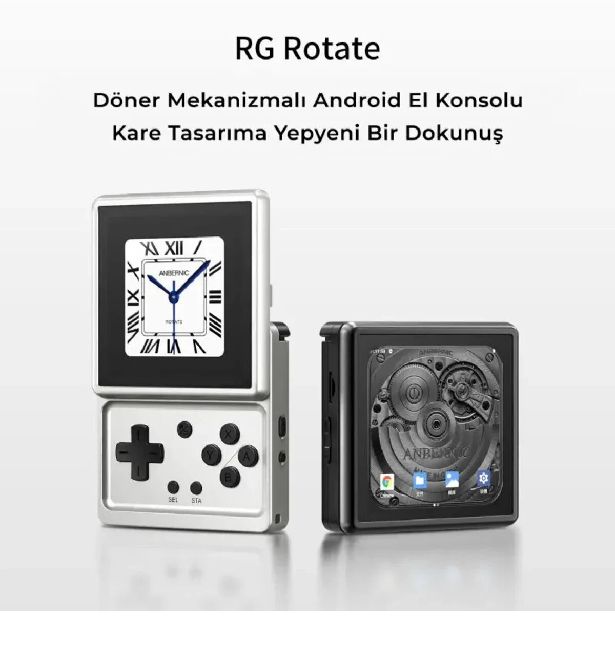 ANBERNIC RG Rotate Döner Ekranlı Android Retro El Oyun Konsolu