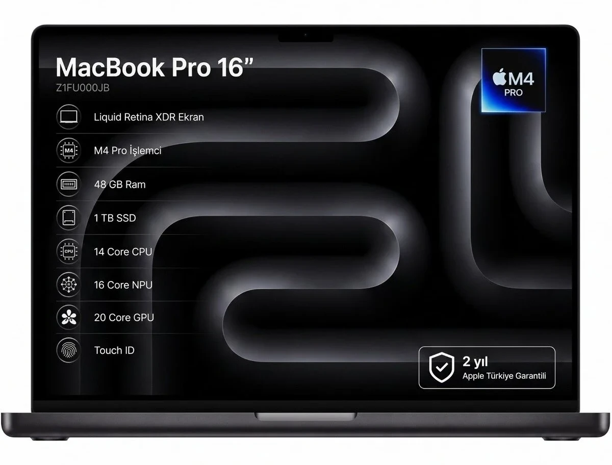 Apple MacBook Pro 16” 14-Core CPU 20-Core GPU Apple M4 Pro SSD S.
