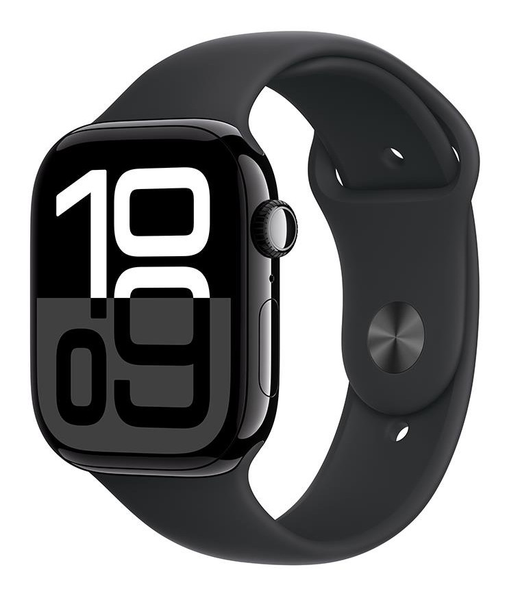 Apple Watch Series 10 GPS 46mm Jet Aluminium Case with Sport Band -S/M