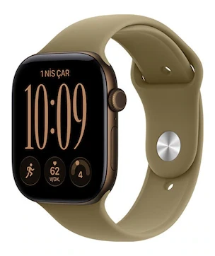 Apple Watch Series 12 GPS MJEU4TU/A 46 MM Koyu Alüminyum Kasa M/L Akıllı Saat (Apple Türkiye Garantili) Zeytin Yeşili