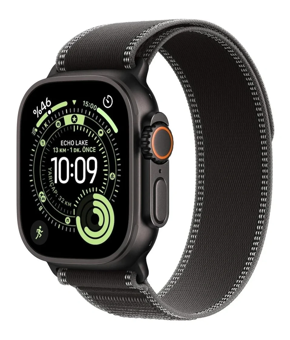 Apple Watch Ultra 3 GPS + Cellular 49mm Titanium Case with /Charcoal Trail Loop – M/L