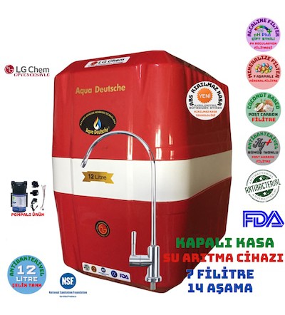 Aqua Deutsche 12 Litre 7 Filitre Pompalı Su Arıtma Cihazı