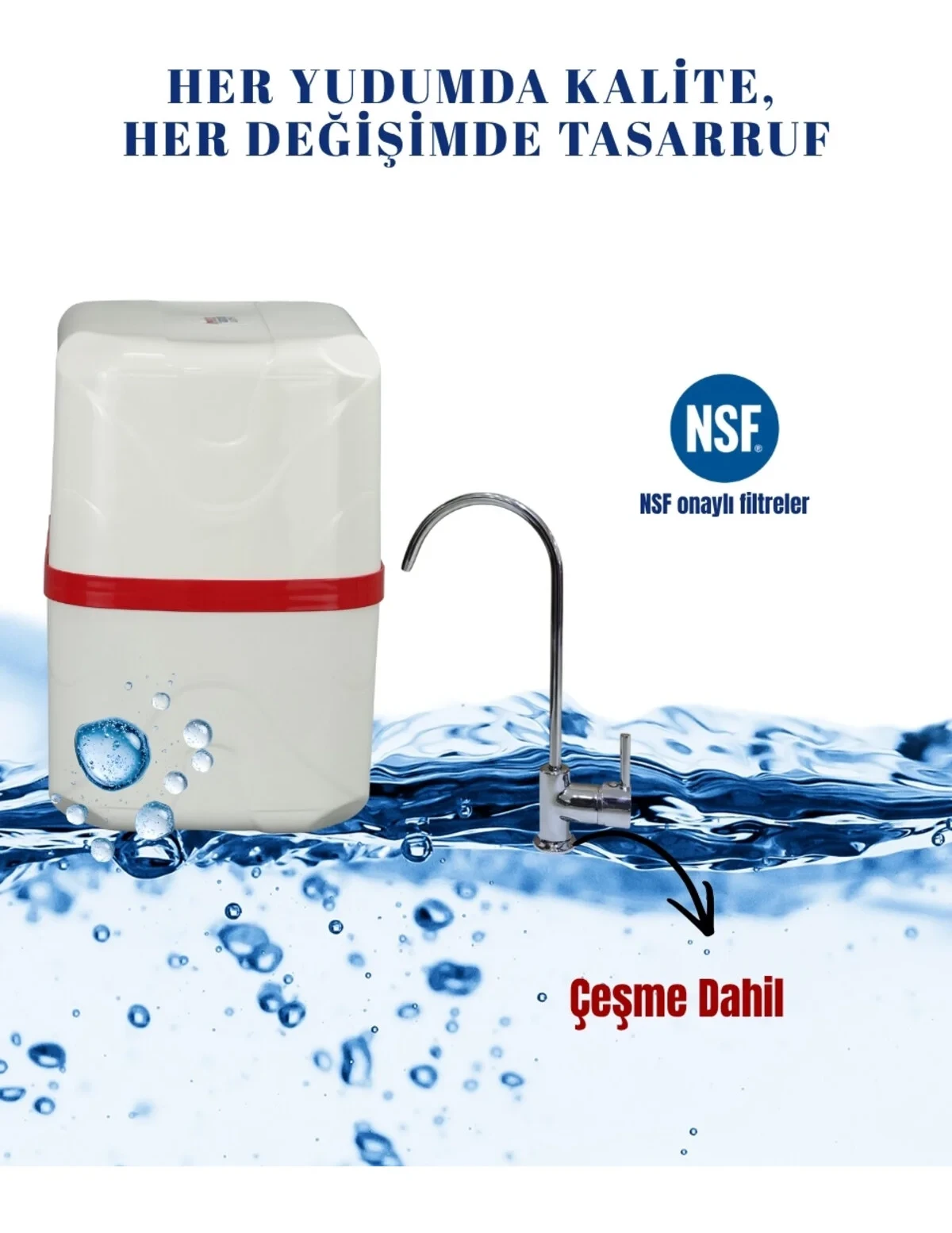 Aqua NSF Onaylı Pompasız SU Arıtma Cihazı