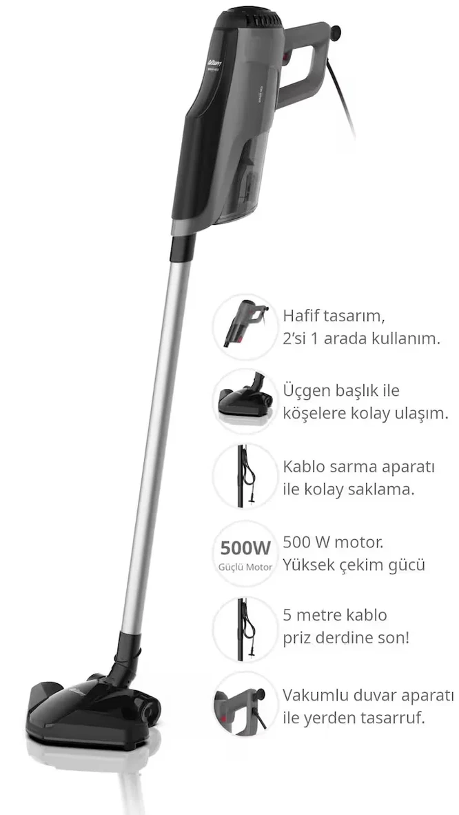 AR4111 Gırgır Neo 2’si 1 Arada Toz Torbasız Dikey Elektrikli Süpürge 1