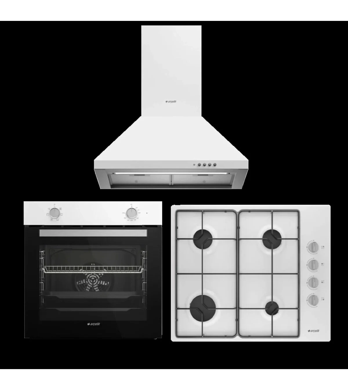 Arçelik Klasik (afm 130 B – Omd D 611 Eb – P 27 Yb) Metal Ankastre Set