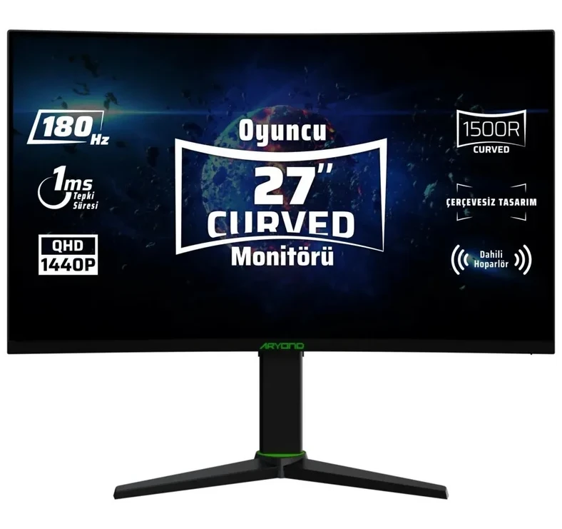 Aryond A27 V2 27″ 180hz Qhd 1 Ms Hdr10 300 Nit G-sync Freesync Monitör