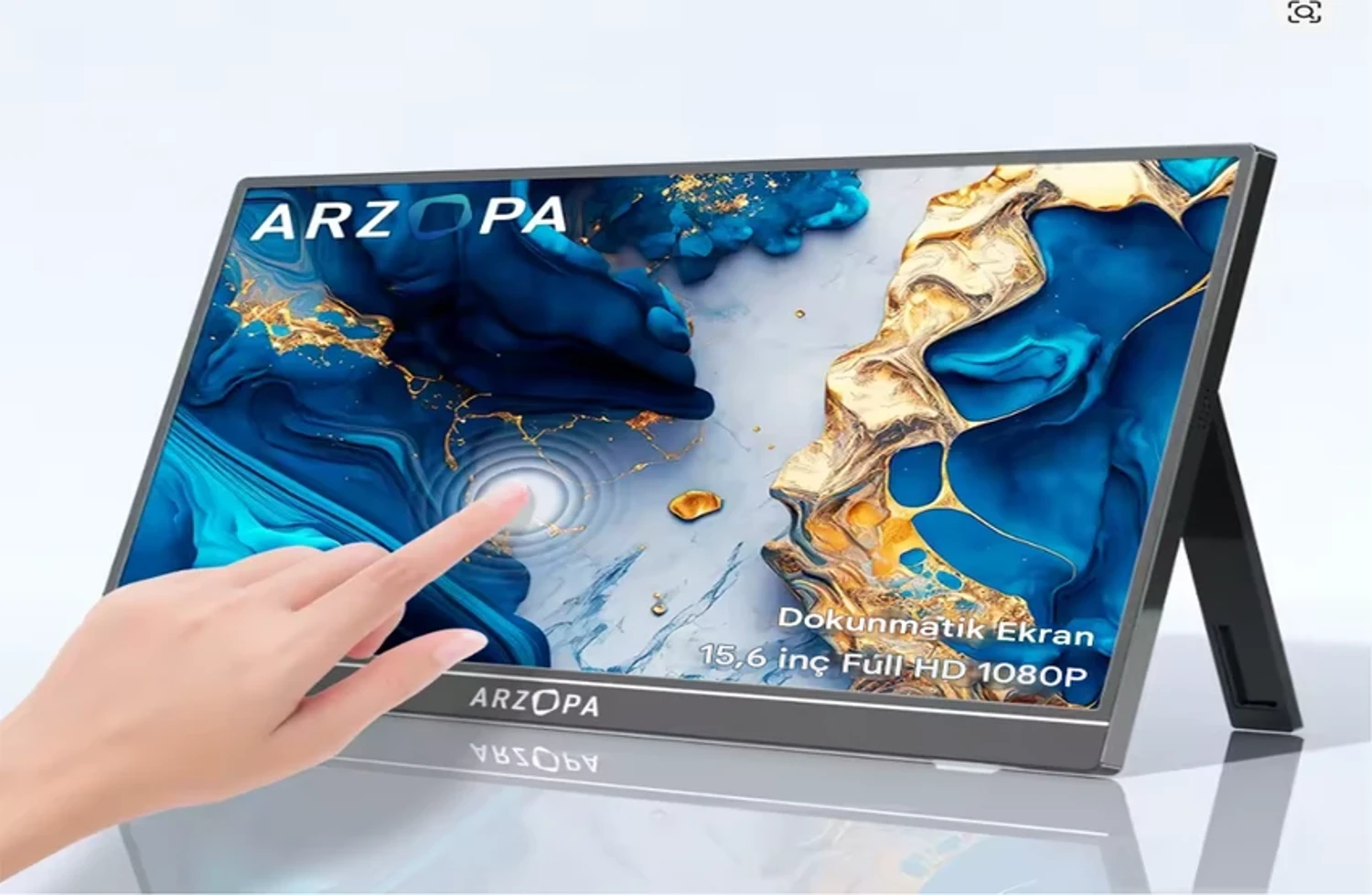 ARZOPA A1T 15.6 inç 60Hz Full HD IPS Dokunmatik Type-C Taşınabilir Monitör