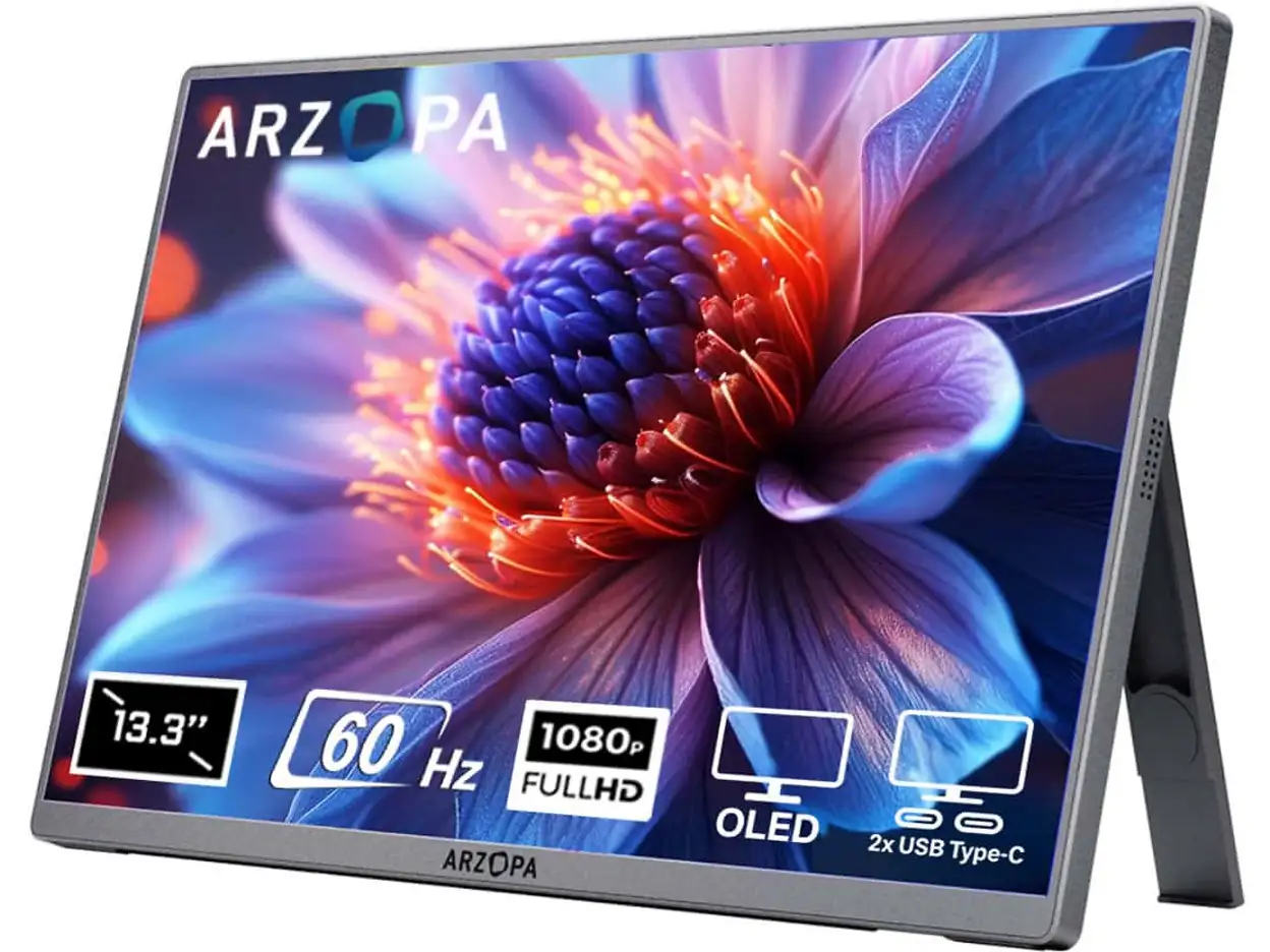 ARZOPA A3C PRO OLED Type-C Taşınabilir 13,3 inç Full-HD 30 ms 60 Hz Monitör