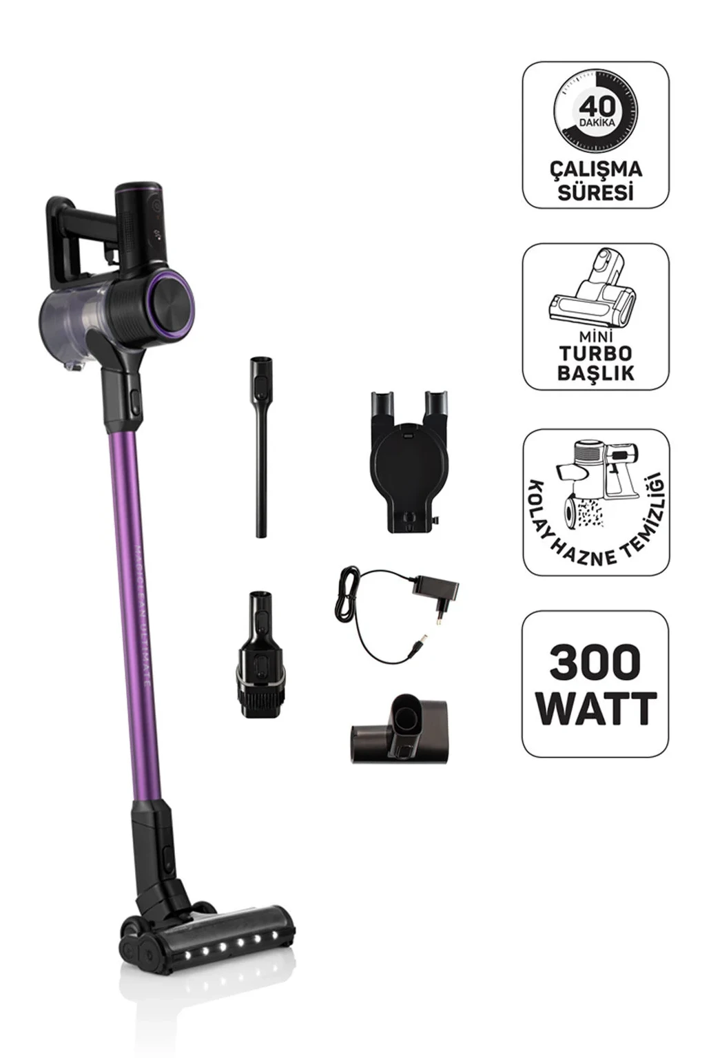 Arzum AR4206 Magiclean Ultimate Dikey Şarjlı Süpürge 300W BLDC Motoru