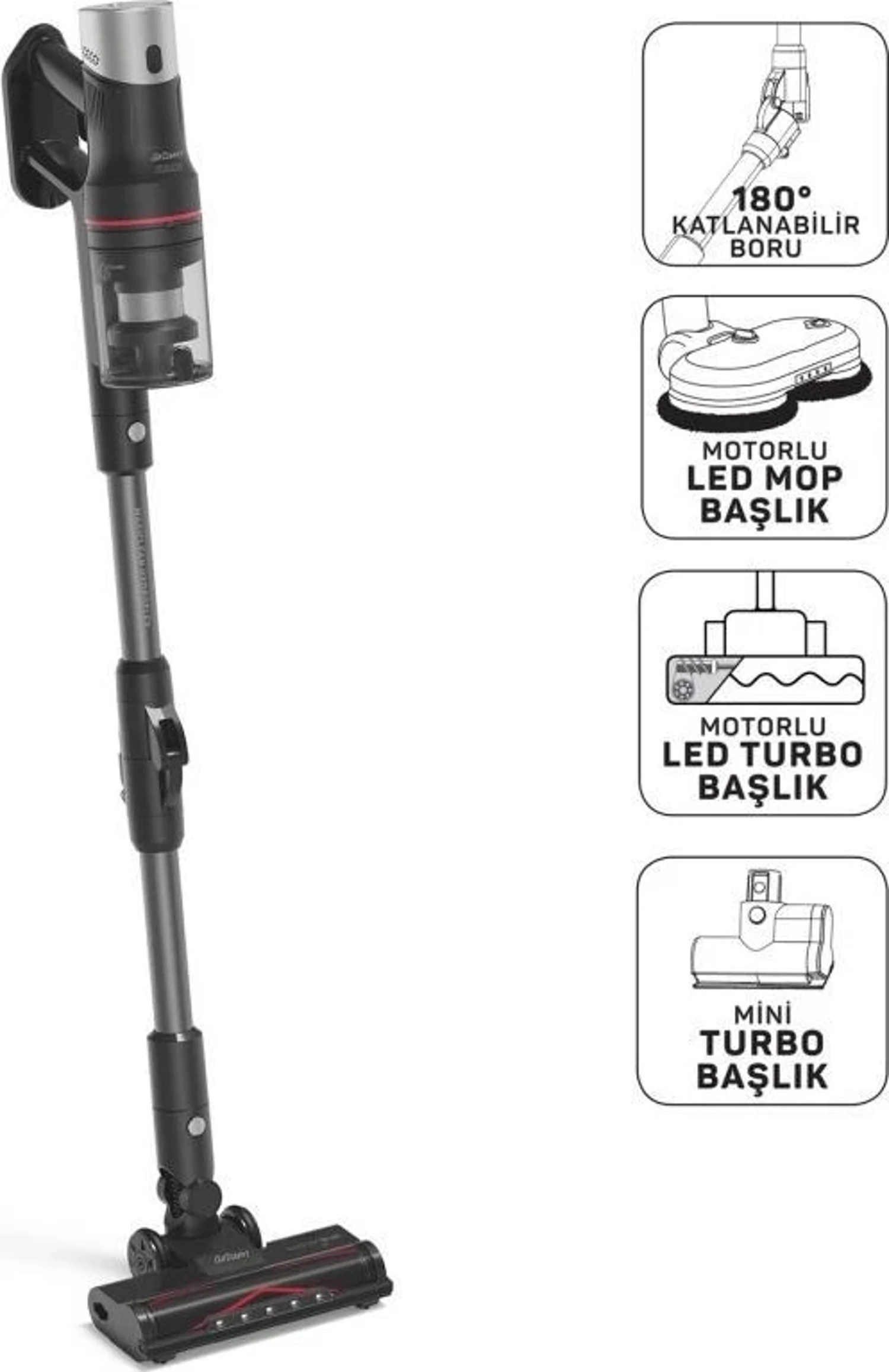 Arzum MagiClean HydroFlex Dikey Şarjlı Süpürge – AR4210