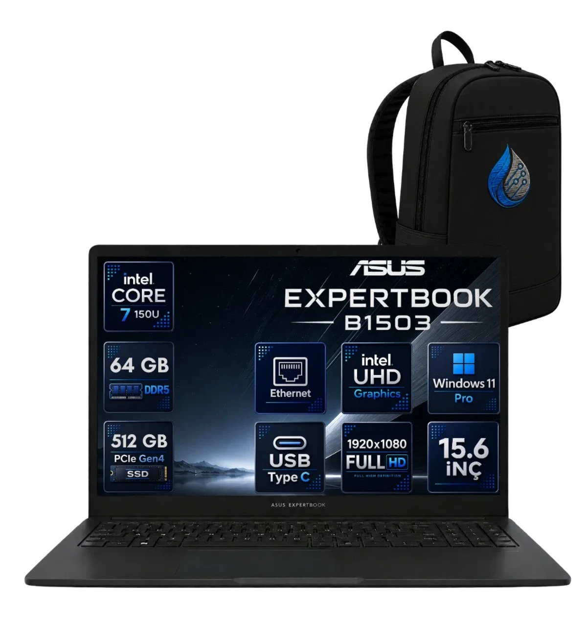 ASUS ExpertBook B1 Intel Core 7 150U RAM SSD 15.6” Full HD Windows 11