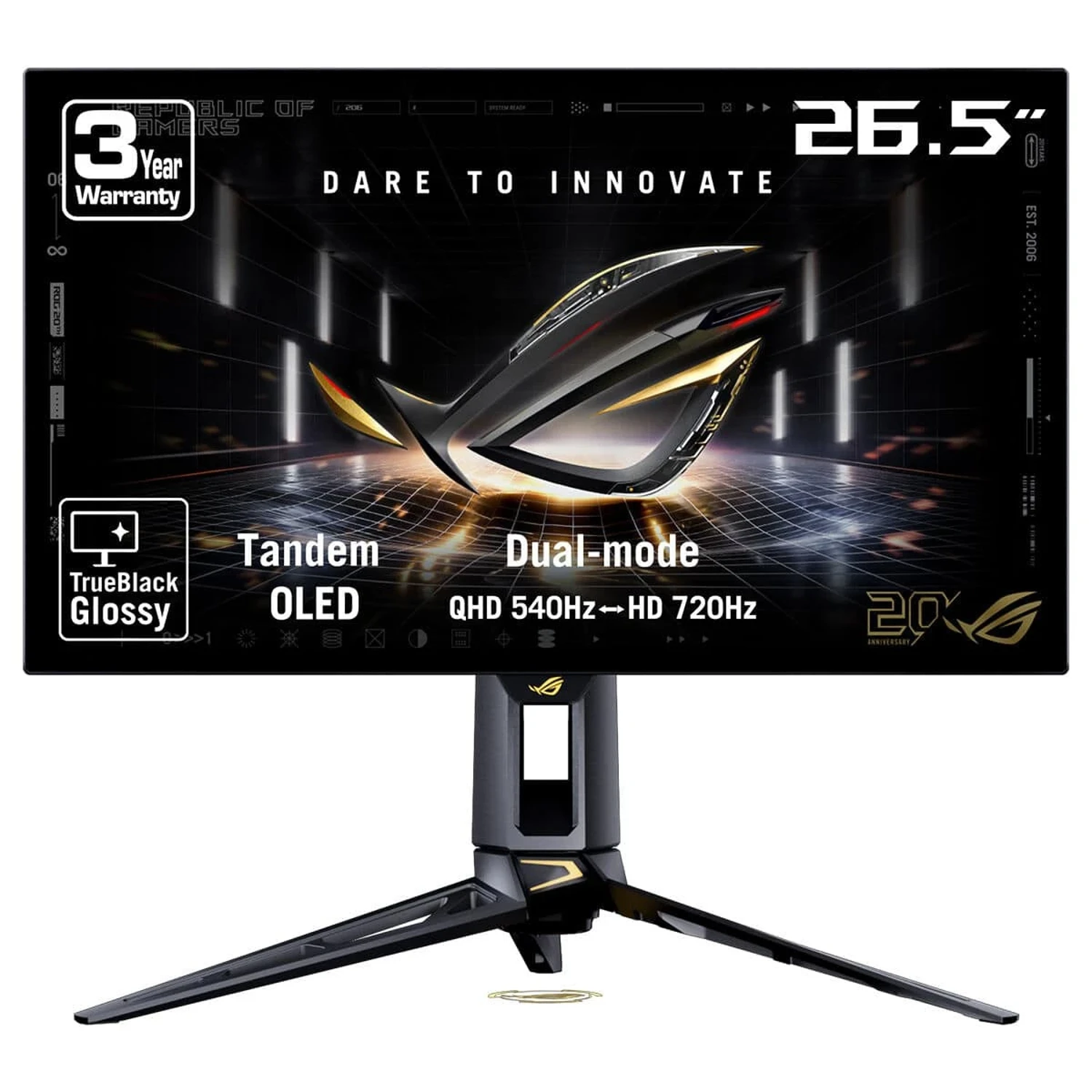ASUS ROG Swift OLED PG27AQWP-G EDITION 20. Yıl 26.5 inç 720 HD Monitör