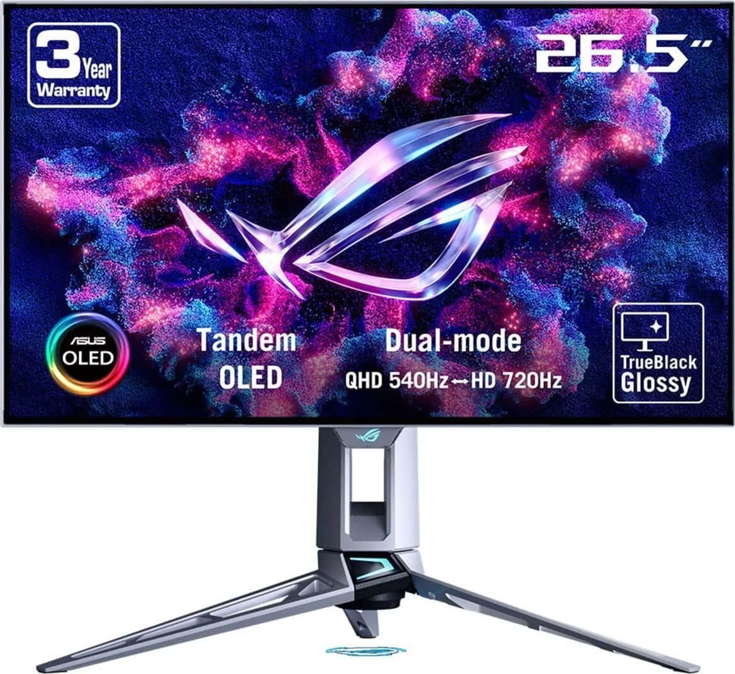 ASUS ROG Swift OLED PG27AQWP-W 26.5 inç 540Hz 2K QHD 0.02ms 720Hz HD Monitör