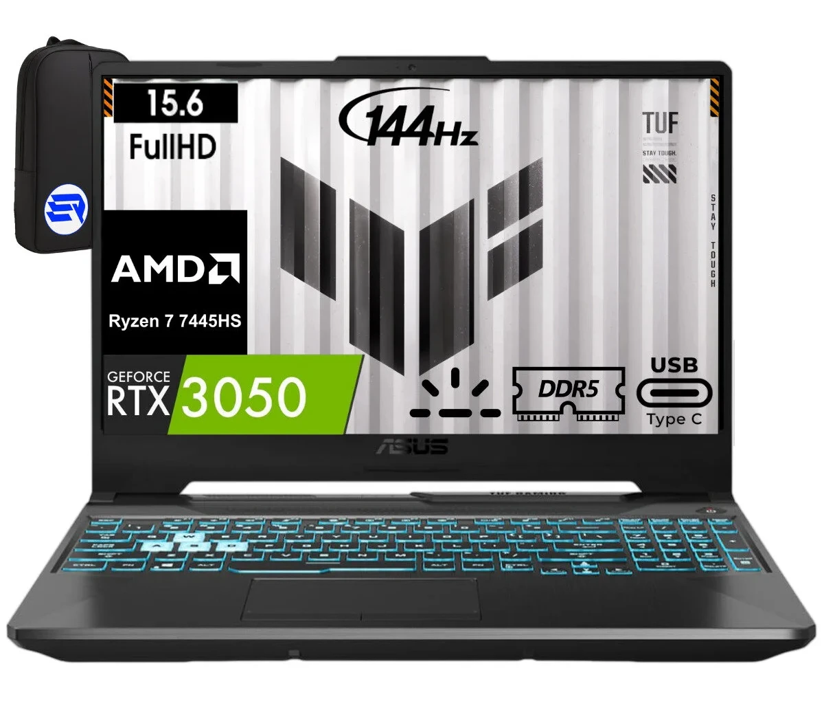 Asus TUF A15 FA506NCG-HN265EP1 Ryzen 7 7445HS SSD RTX3050 144Hz W11P