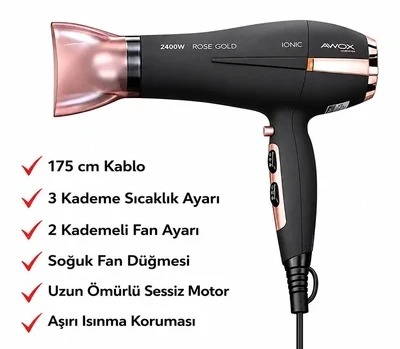 Awox Watson Saç Kurutma ve Fön Makinesi 2400W