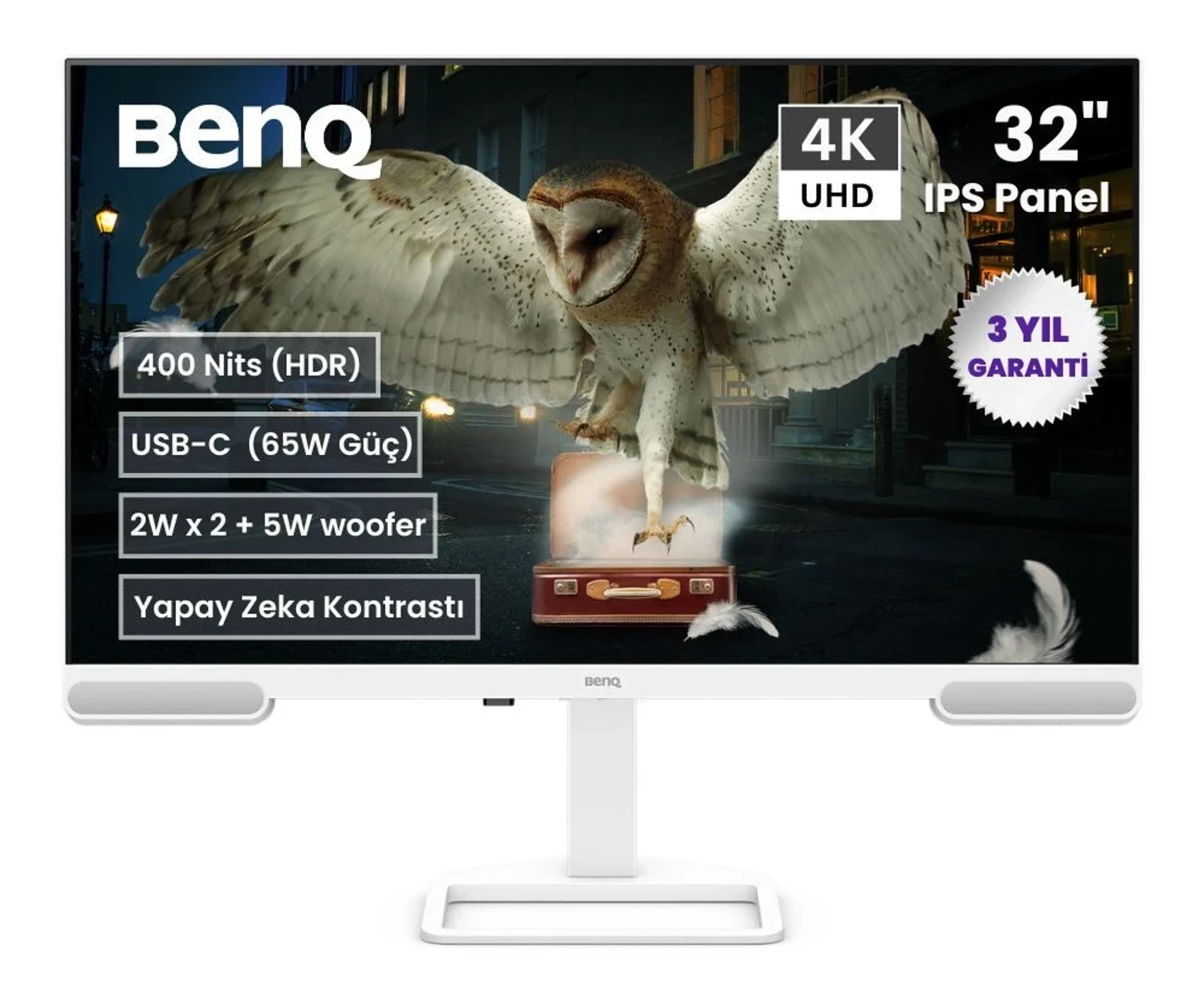 BenQ EW3290U 32” IPS 4K 3xHDMI USB-C USB-A MM Pivot HDR 400 Eye Care Monitör