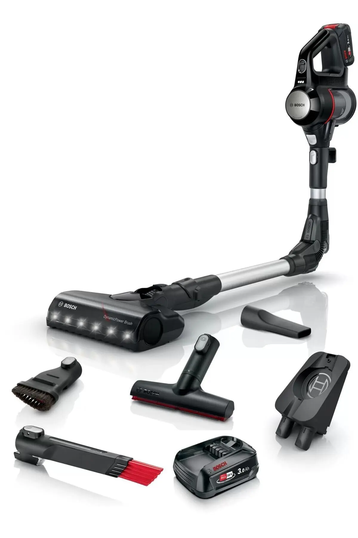 Bosch 18 V, Çift Batarya Led Aydınlatma Turbo Modlu Dikey Şarjlı