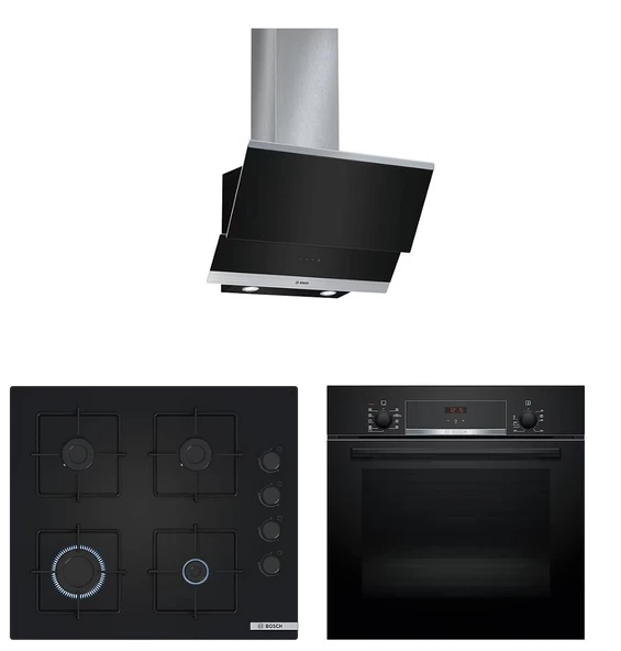 Bosch 3lü (DWK065G60T-POP6C6P30O -HIF534EB3T) Ankastre Set