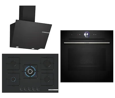 Bosch Deluxe HBG7563B1 4D Hot Air Ankastre Set