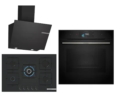 Bosch Deluxe HSG7584B1 Buharlı 4D Hot Air 3D Fry Ankastre Set