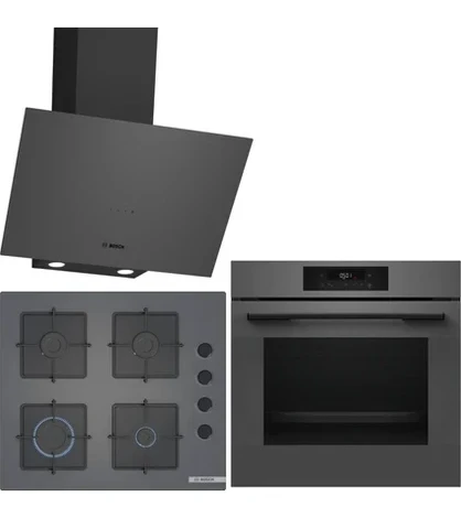 Bosch Gri Ankastre Set HJG852YN0T-POP6C9P30O-DWK64PJ70T