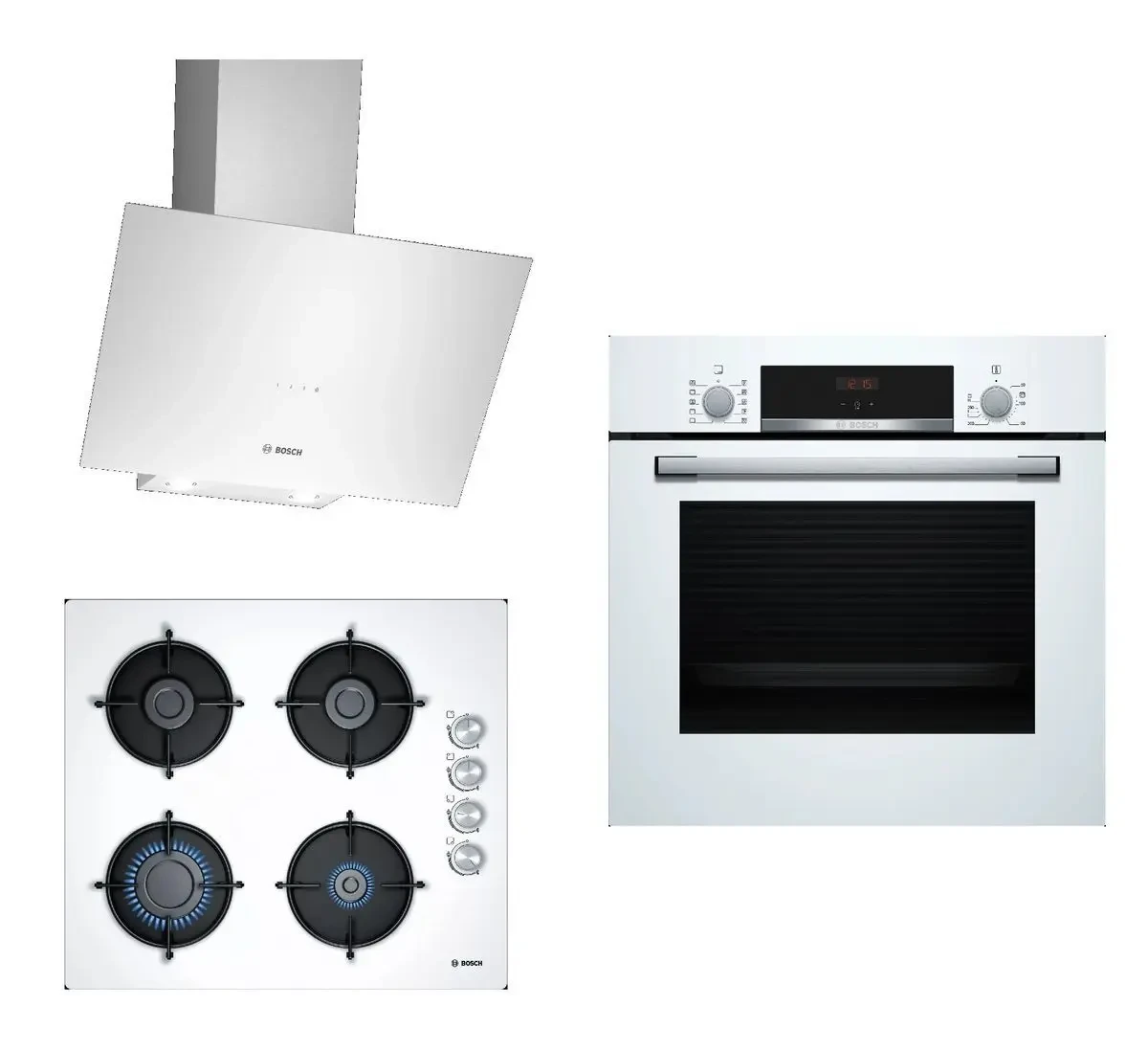 Bosch İnci 3 Lü Ankastre Set (HBF514BW1T – POP6C2O10O – DWK64PJ20T)