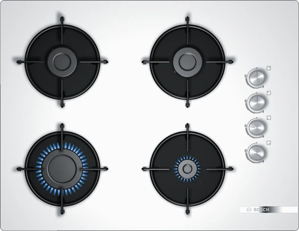 Bosch POP7C2O10O Serie 2 4 Gözü Gazlı Ankastre Ocak