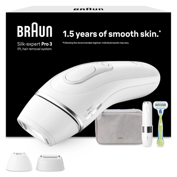 Braun IPL epilasyon cihazları Silk Expert Pro 3, PL3136, /gümüş
