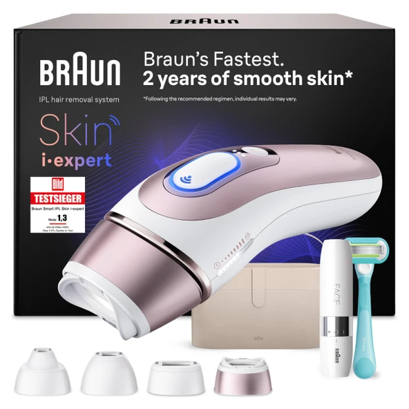 Braun Smart IPL epilasyon cihazı Skin i·expert 7, PL7442, /pembe altın