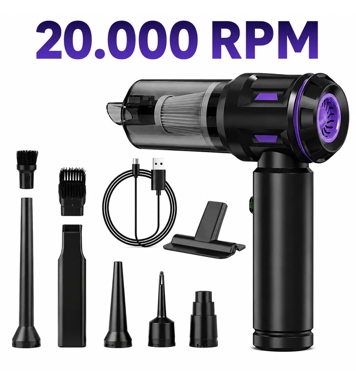 BRAVİON 20.000 RPM Hava Üfleme Ve Çekme Modlu 3 Kademeli Şarjlı Çok