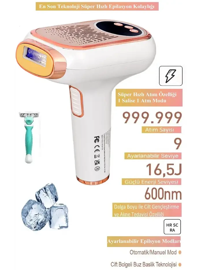 BRIGHT ELEGANCE Be-9077f, 999.999 Atım Otomatik/Manuel Mod IPL Lazer
