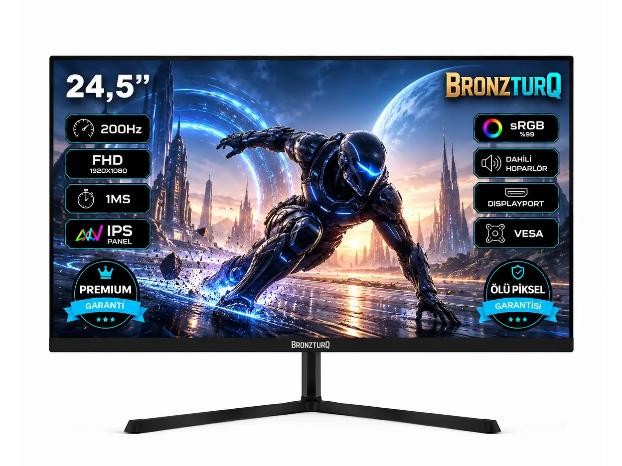 BRONZTURQ BTQ245FHD-A4 200Hz DP + HDMI Flat 24,5 inç Full-HD 1 ms Monitör
