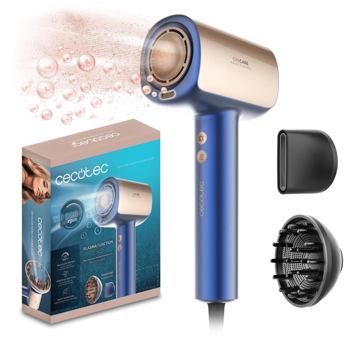 CECOTEC Dryglam Nano Plasma Saç Kurutma Makinesi | İyonik Fön Makinesi