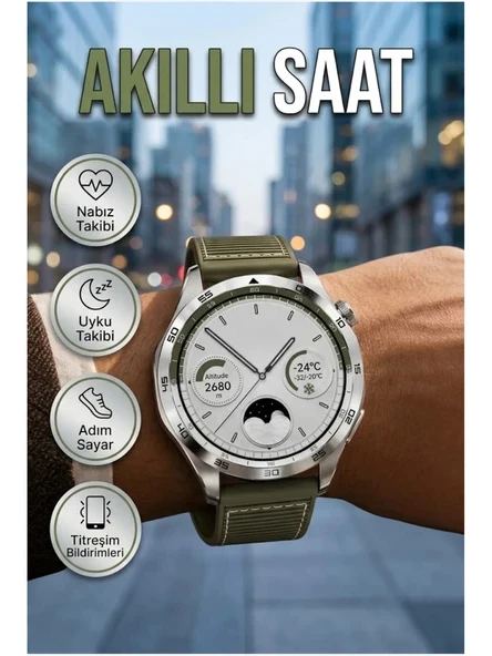 Çoklu Kordonlu Akıllı Saat Sesli Görüşme Bildirim GPS Takip Özellikli