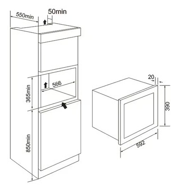 Cucinox MAG 2305 23 lt Mikrodalga Fırın