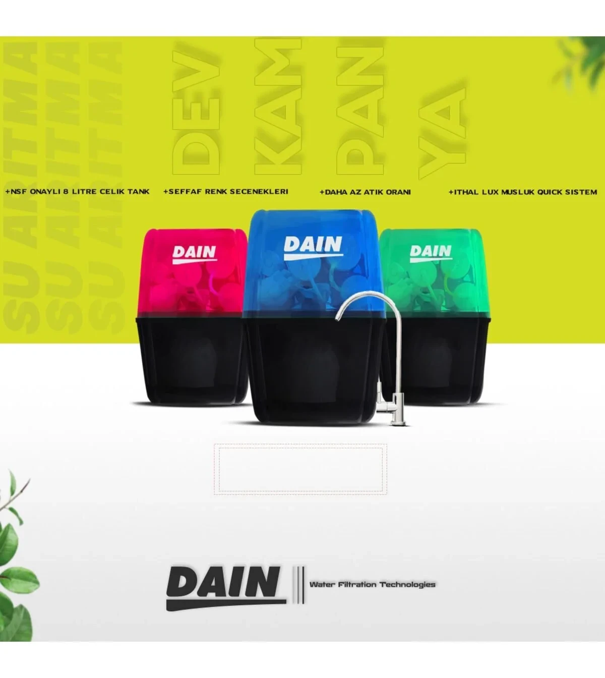 dain water Dain Eco plus Arıtma cihazı