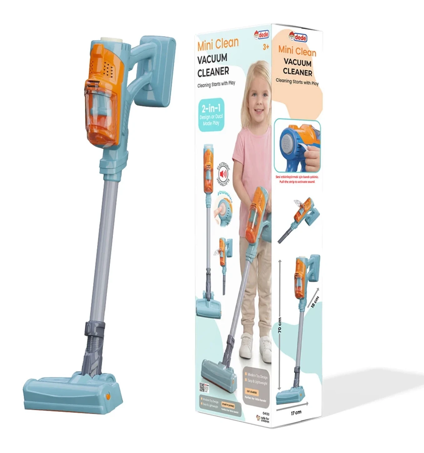 Dede Açık Dikey Süpürge / Mini Clean Vacuum Cleaner