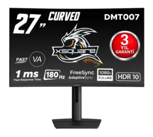 Dexim DMT007 27” 180Hz 1ms FHD HDMI DP HDR Low Light FreeSync Fast VA Curved Gaming Monitör