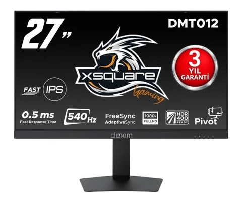 Dexim DMT012 27″ 540Hz 0.5ms FHD HDMI DP HDR Low Light FreeSync Fast Monitör