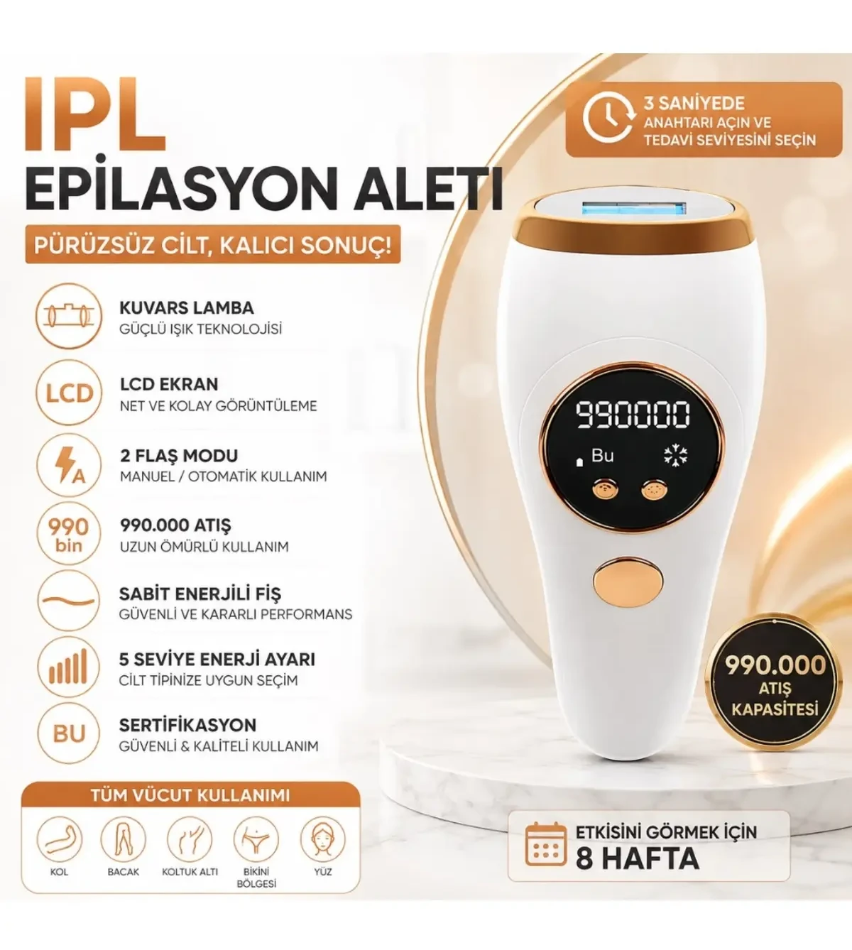 efmues Lazer epilasyon aleti soğuk buz IPL lazer epilasyon cihazı