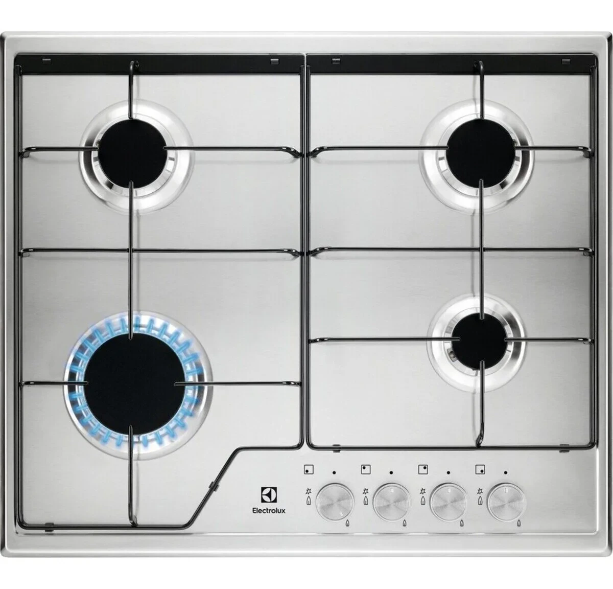 Electrolux Emaye Izgaralı 60 cm Gazlı Inox Ankastre Ocak