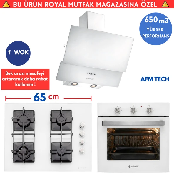 Eminçelik Q3 Cam Turbo Ankastre Set (AO 2160 BP W60+1240 SW WG65