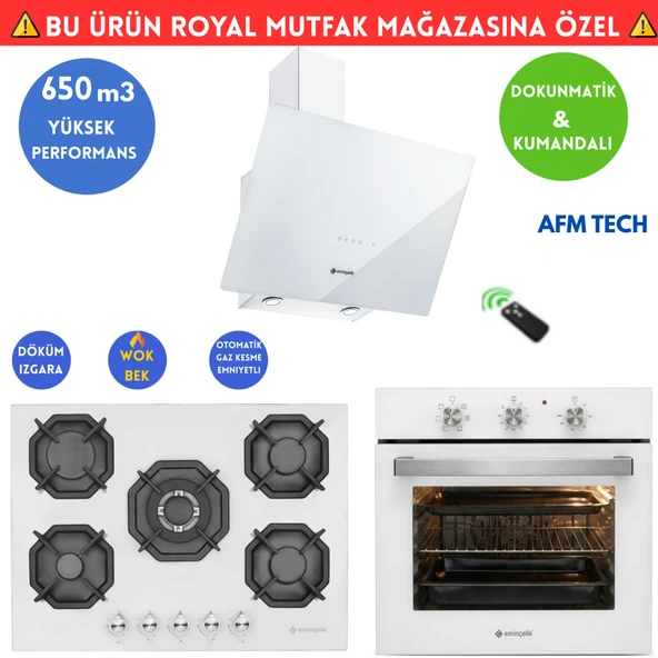 Eminçelik S1 Cam Turbo Ankastre Set (AO 2160 BP W60+22 386 5 Göz